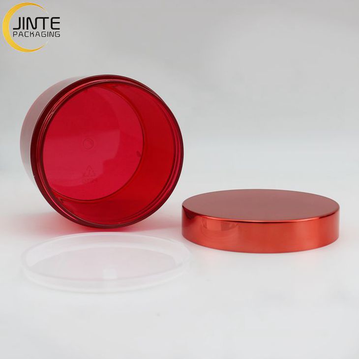 1oz 2oz 4oz 8oz Luxury Thick Wall PETG Plastic Cosmetics Shiny Red Color For dipper powder or body butter