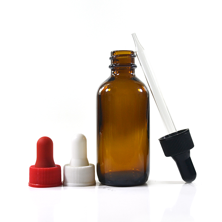 1oz 2oz 4oz Boston Round 60ml 120ml clear Blue Green Euro 30ml Amber Glass Dropper Bottle