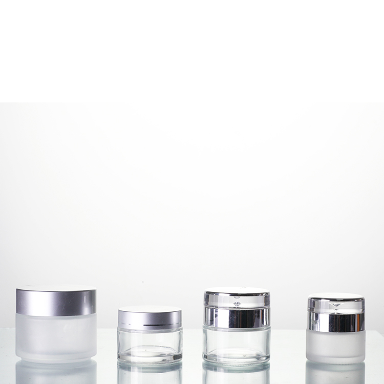 1oz 2oz 4oz Luxury Empty OEM Cosmetic Containers Biodegradable Cosmetic Packaging Plastic Cream Jar with Gold Lid