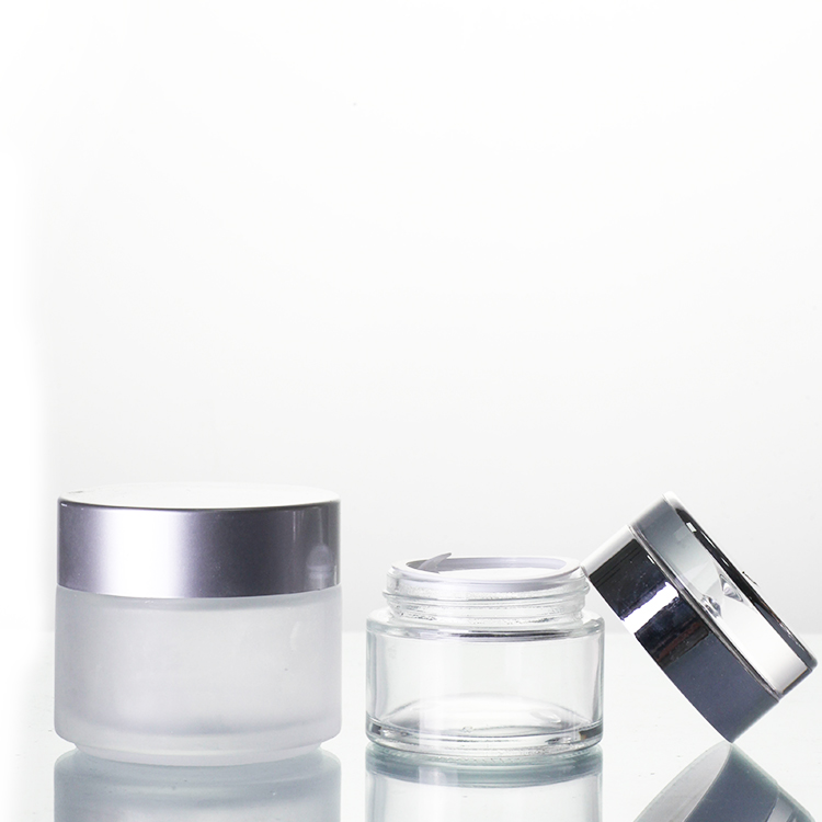 1oz 2oz 4oz Luxury Empty OEM Cosmetic Containers Biodegradable Cosmetic Packaging Plastic Cream Jar with Gold Lid