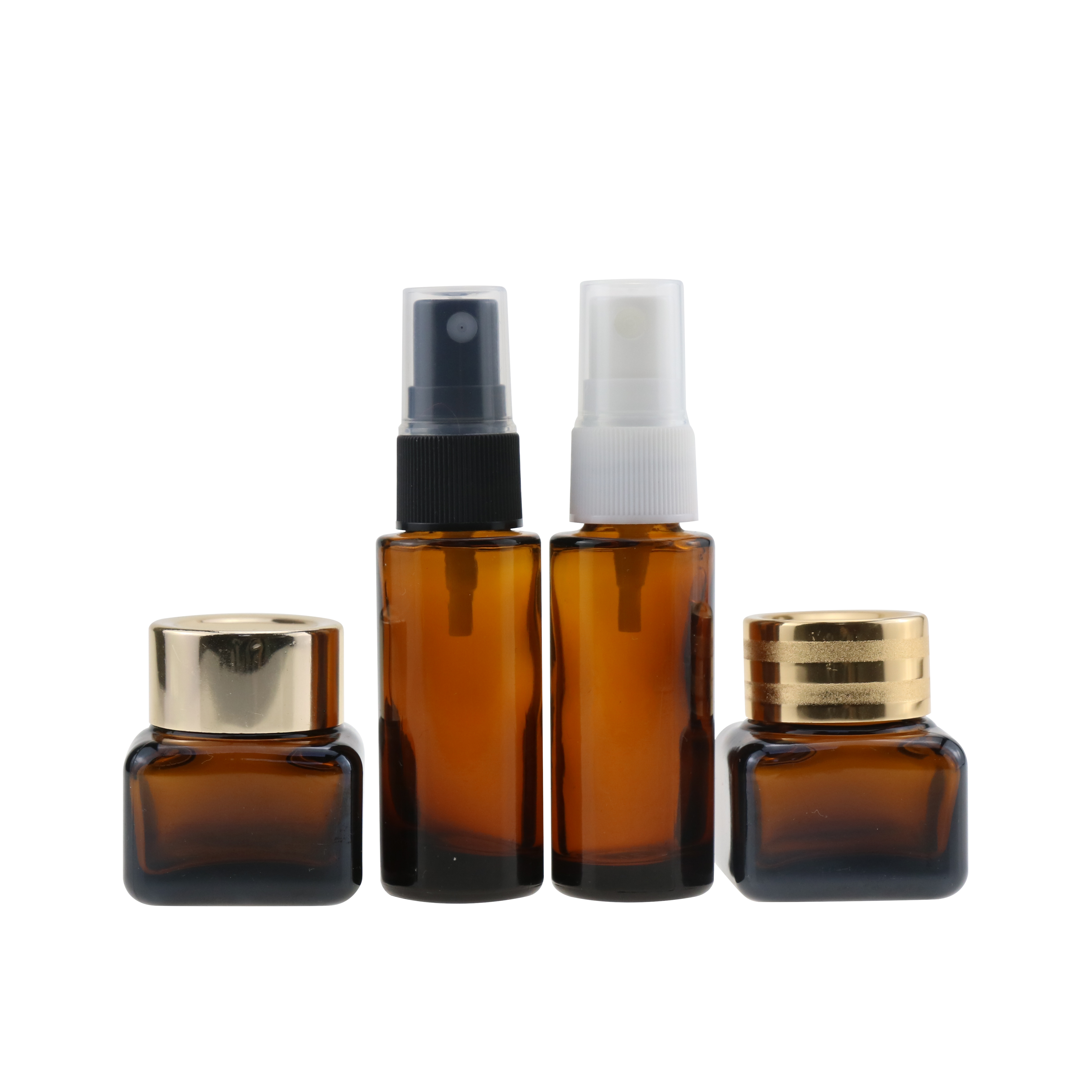 1oz 2oz 4oz Luxury Empty OEM Cosmetic Containers Biodegradable Cosmetic Packaging Plastic Cream Jar with gold lid
