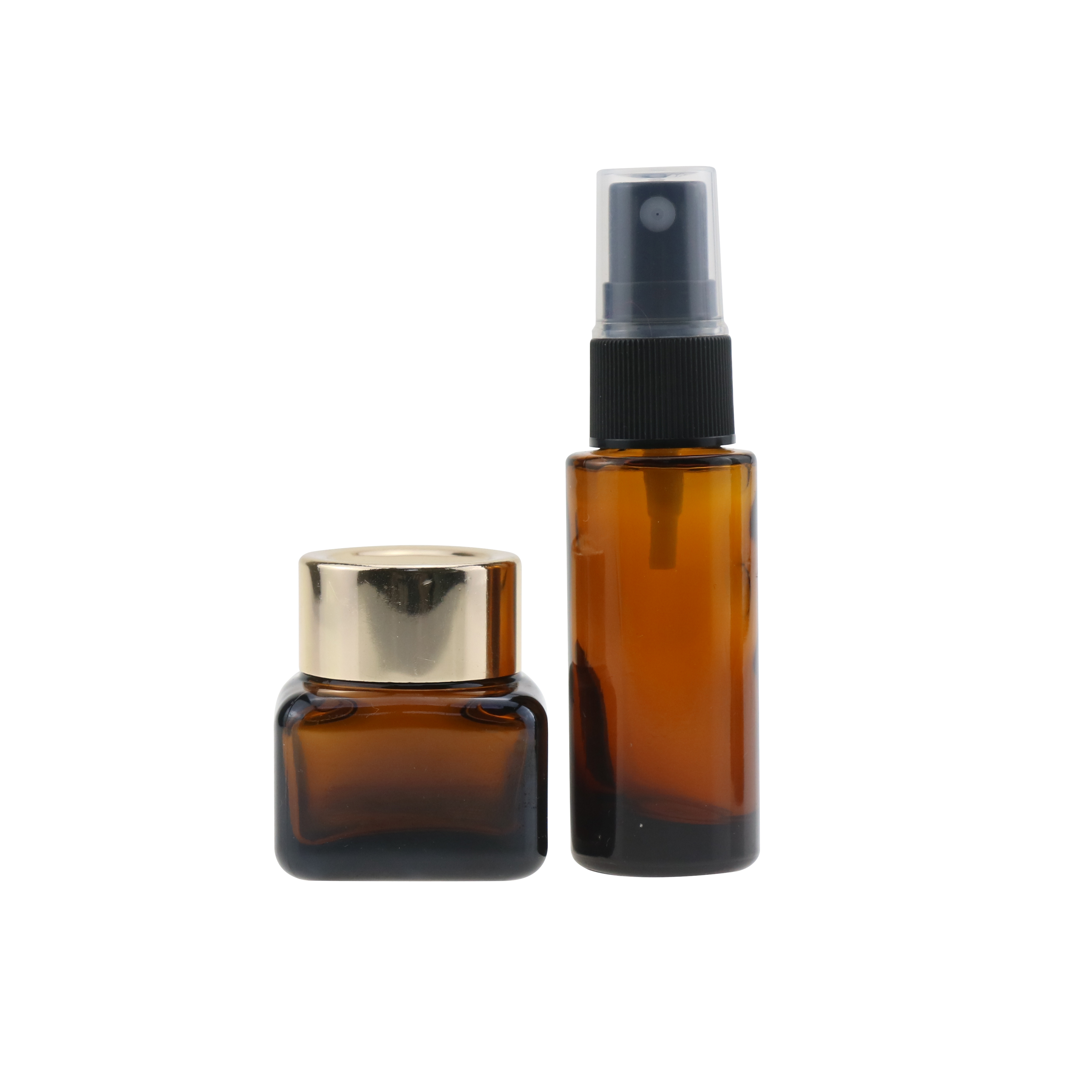 1oz 2oz 4oz Luxury Empty OEM Cosmetic Containers Biodegradable Cosmetic Packaging Plastic Cream Jar with gold lid