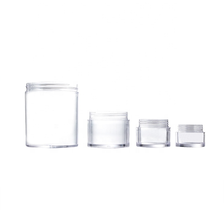 1oz 2oz 4oz Luxury Empty OEM Cosmetic Containers Biodegradable Cosmetic Packaging Plastic Cream Jar with gold lid