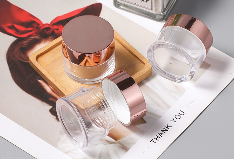 1oz 2oz 4oz Luxury Empty OEM Private Label Nail Dipping Powder jar with rose gold lid in stock