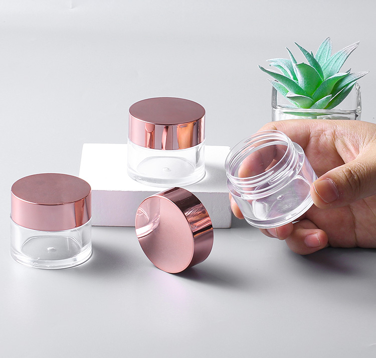 1oz 2oz 4oz Luxury Empty OEM Private Label Nail Dipping Powder jar with rose gold lid in stock