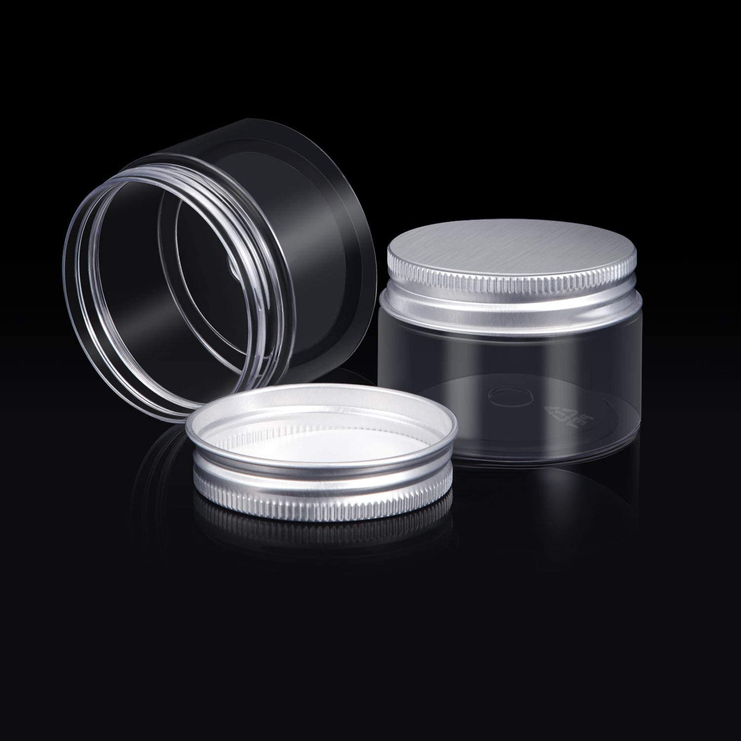 1oz 2oz 4oz candy container food cookie storage cream pot with gasket 50g 60g 100g plastic jar with lid screw