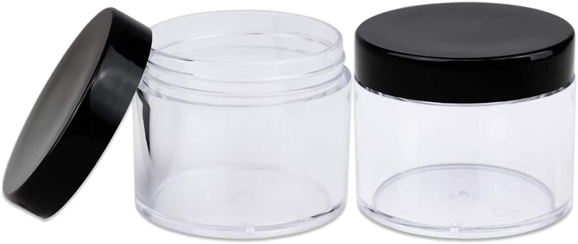 1oz 2oz 4oz candy container food cookie storage cream pot with gasket 50g 60g 100g plastic jar with lid screw