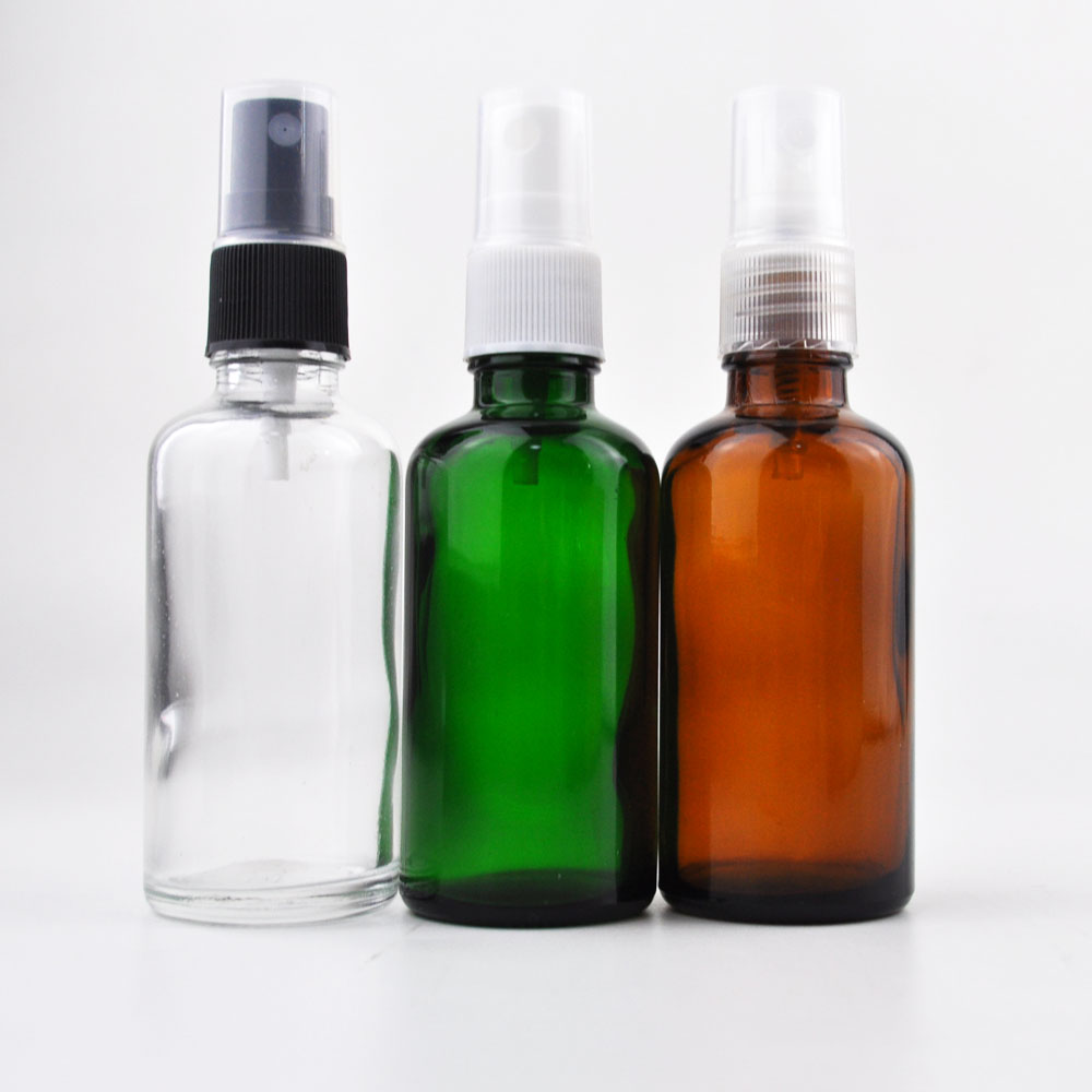 1oz 2oz 4oz spray clear glass round perfume bottles with different lid