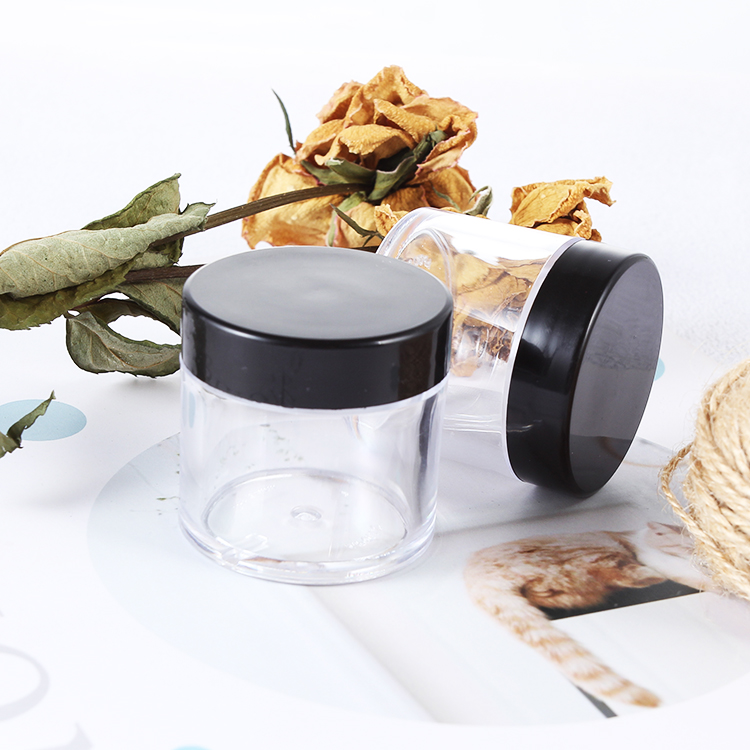1oz 2oz 5oz Empty cosmetic containers and packaging PS Plastic Cream Jar with screw lids