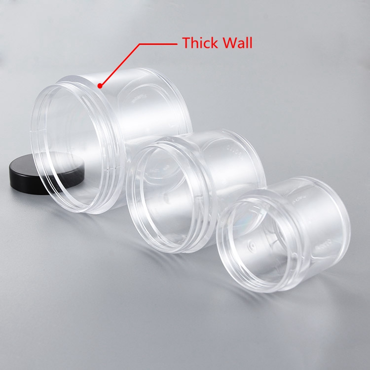 1oz 2oz 5oz Empty cosmetic containers and packaging PS Plastic Cream Jar with screw lids