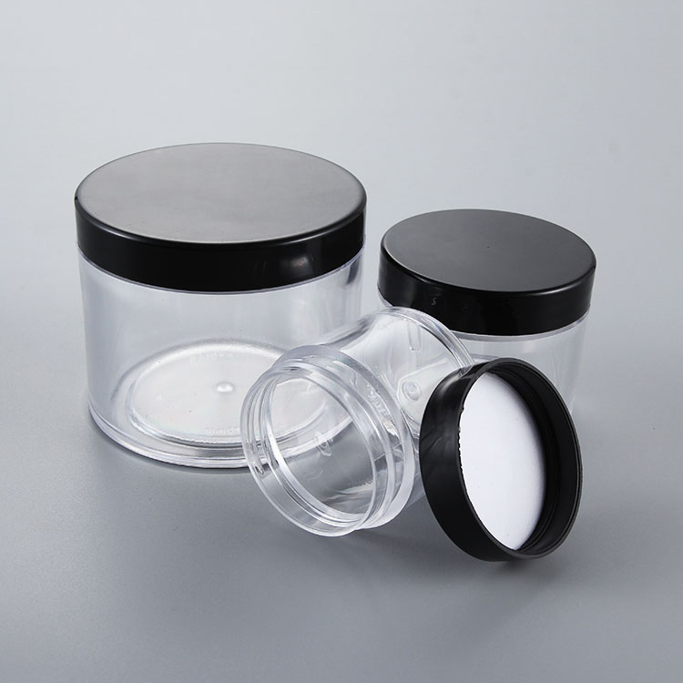 1oz 2oz 5oz eco friendly plastic cosmetic cream jar body butter container with thick wall