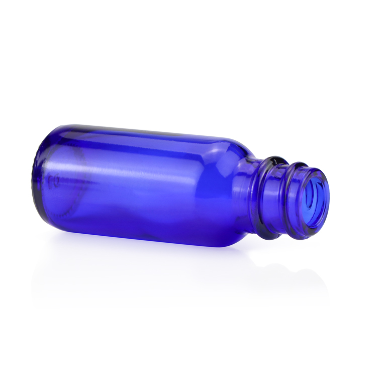 1oz 2oz 60ml 120ml 8oz cobalt blue Round Boston Glass Bottle 16oz Amber Glass Bottle With 28mm Screw Neck