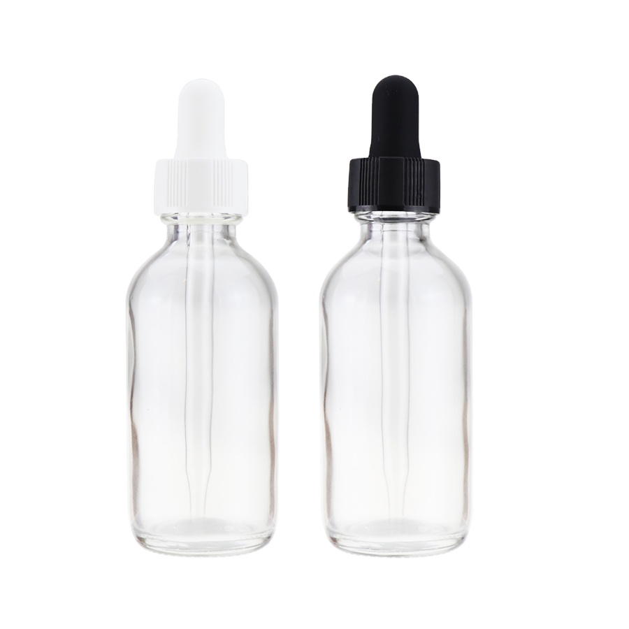 1oz 2oz Blue Amber Glass Boston Tincture Dropper Bottles 60ml with Childproof Cap