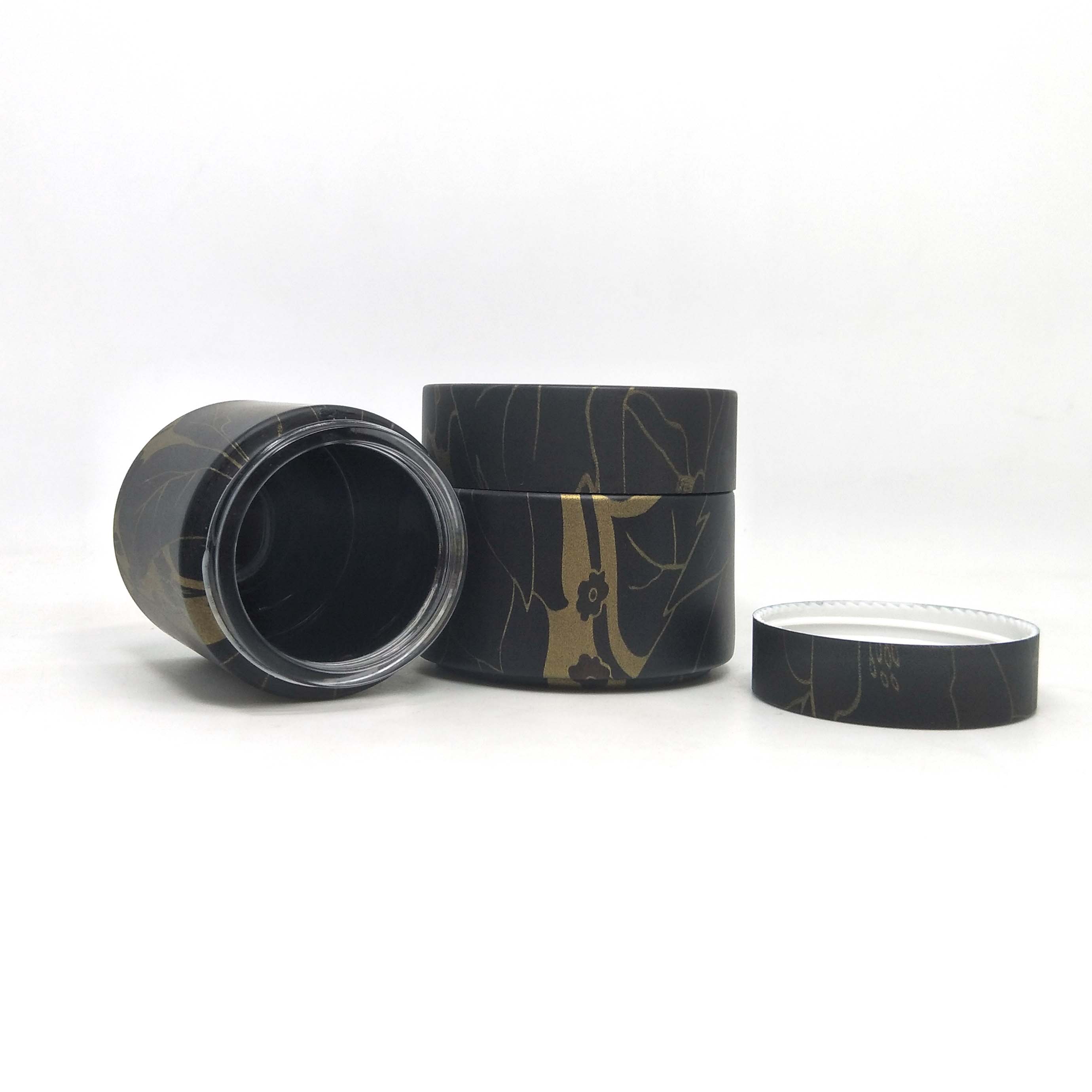 1oz 2oz Luxury water transfer printing around glass cosmetic jars frosted cream jar 30g 50g 100g