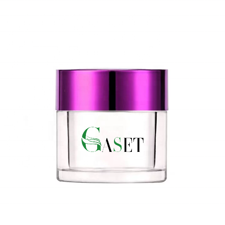 1oz 2oz Nail dip powder jar private label available acrylic nail art powder glitter plastic jars with silver or gold lid