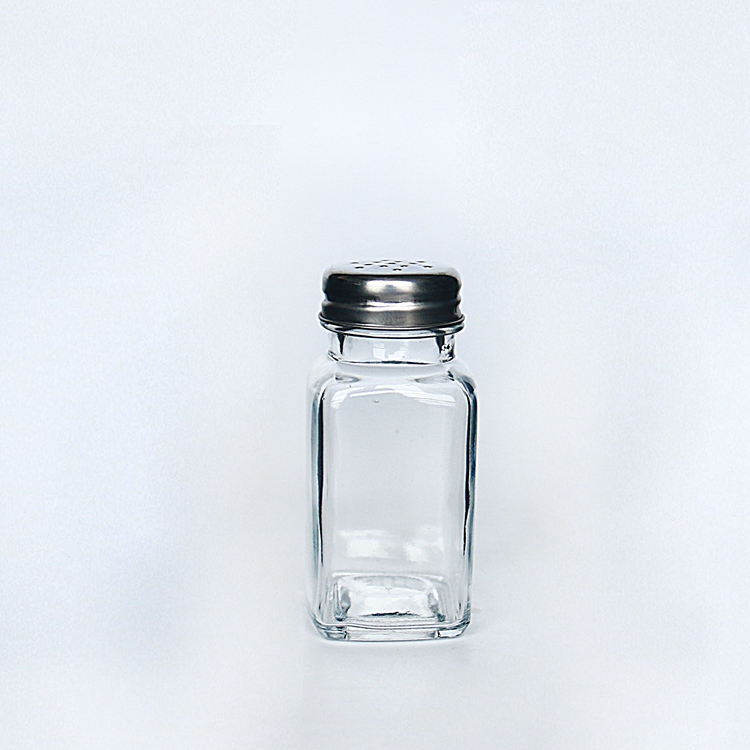 1oz 2oz Square Shot Drinking Bottle with Aluminum Lid A Bite Package Bottle with Plastic Tamper- Evident Lid