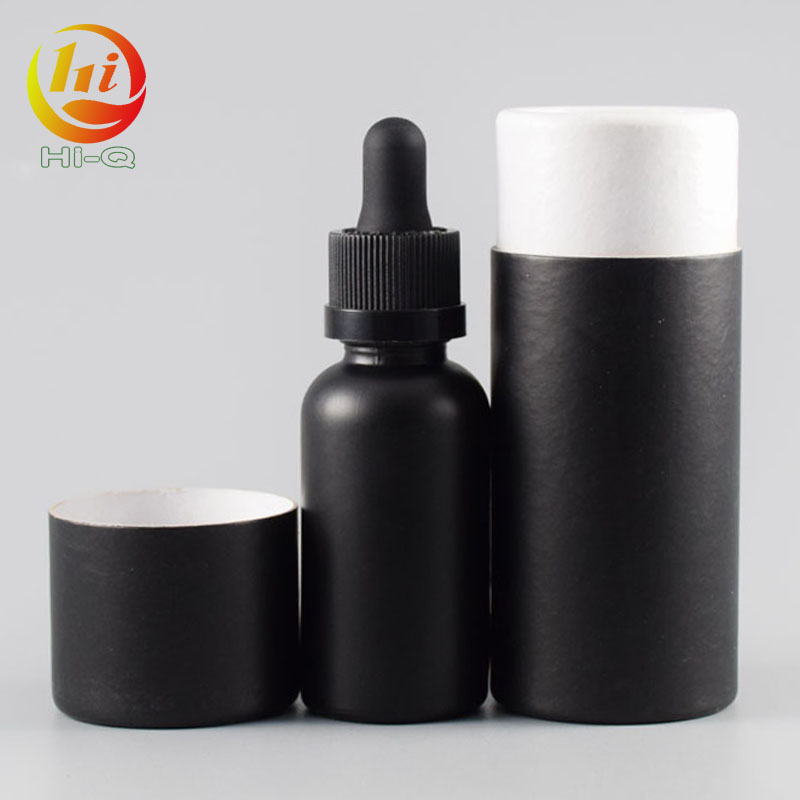 1oz 2oz custom black glass dropper bottle child proof 30ml 60ml vape e liquid packaging bottle with pipette glass