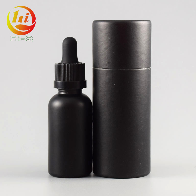 1oz 2oz custom black glass dropper bottle child proof 30ml 60ml vape e liquid packaging bottle with pipette glass