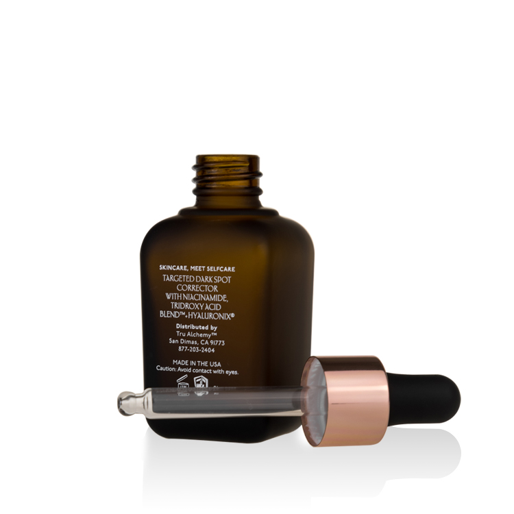 1oz 30 ml frosted amber glass square serum bottles with rose gold dropper cap