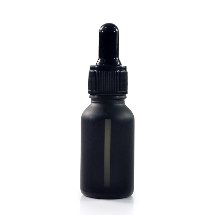 1oz 30 ml matte black white e liquid glass dropper bottle with window