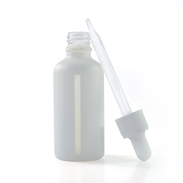 1oz 30 ml matte black white e liquid glass dropper bottle with window