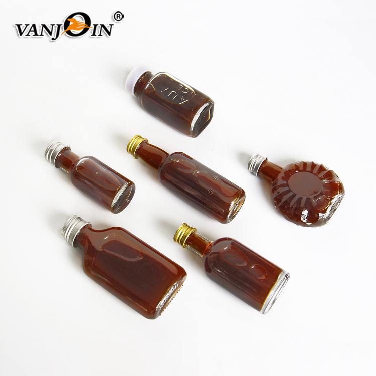 1oz 30ml 2oz 60ml Mini Shot Pressed Juice Glass Bottle Sip Drink Glass Bottle with Screw Lid