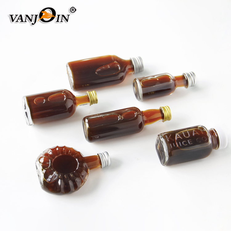 1oz 30ml 2oz 60ml Mini Shot Pressed Juice Glass Bottle Sip Drink Glass Bottle with Screw Lid