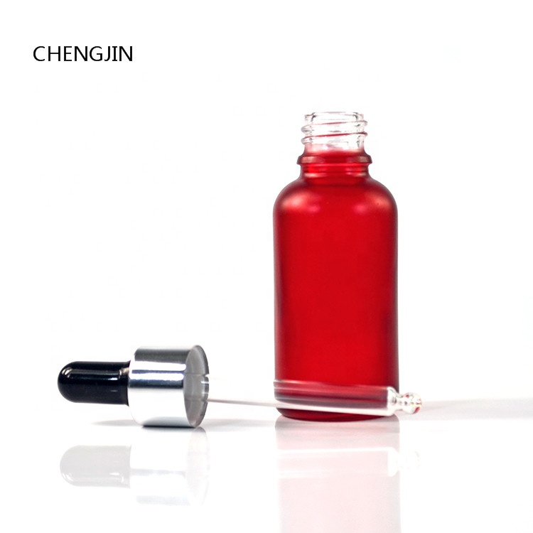 1oz 30ml 30 ml frosted baby pink glass dropper bottle for cosmetic serum