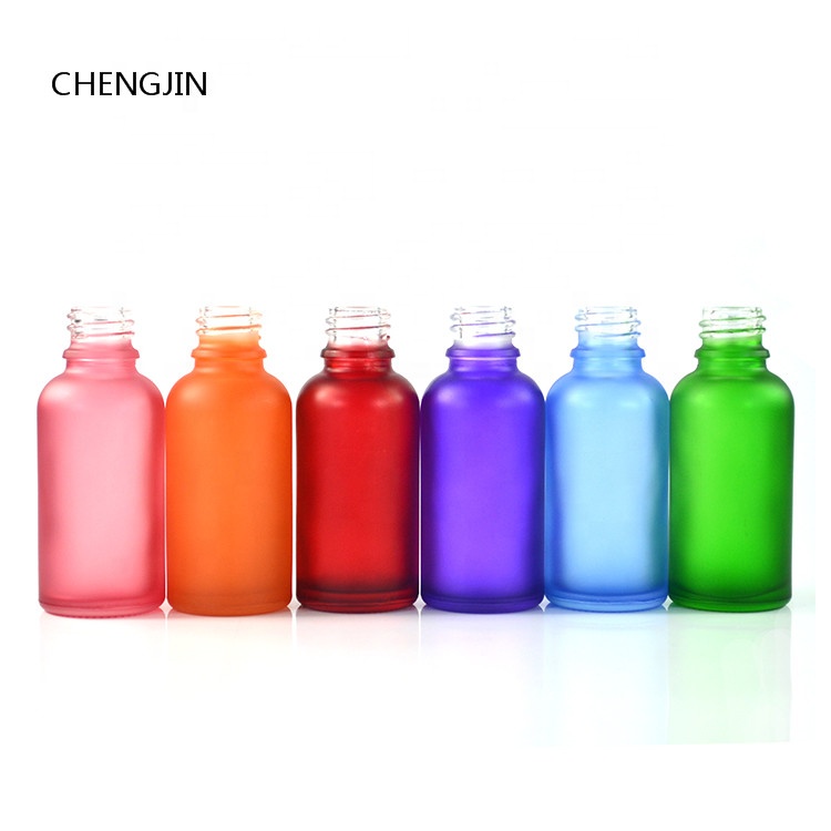 1oz 30ml 30 ml frosted baby pink glass dropper bottle for cosmetic serum