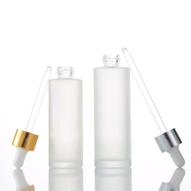 1oz 30ml 50ml 100ml 120ml 150ml flat shoulder matt frost clear perfume glass dropper bottle for essential oil