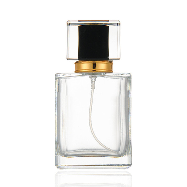 1oz 30ml 50ml 100ml perfume atomizer perfume spray pump pocket square clear black refillable glass perfume bottle for parfum