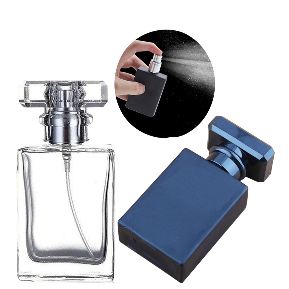 1oz 30ml 50ml 100ml perfume atomizer perfume spray pump pocket square clear black refillable glass perfume bottle for parfum
