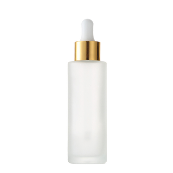 1oz 30ml 60ml 80ml 100ml clear frost dropper bottle for oil cosmetic with silver black white lid