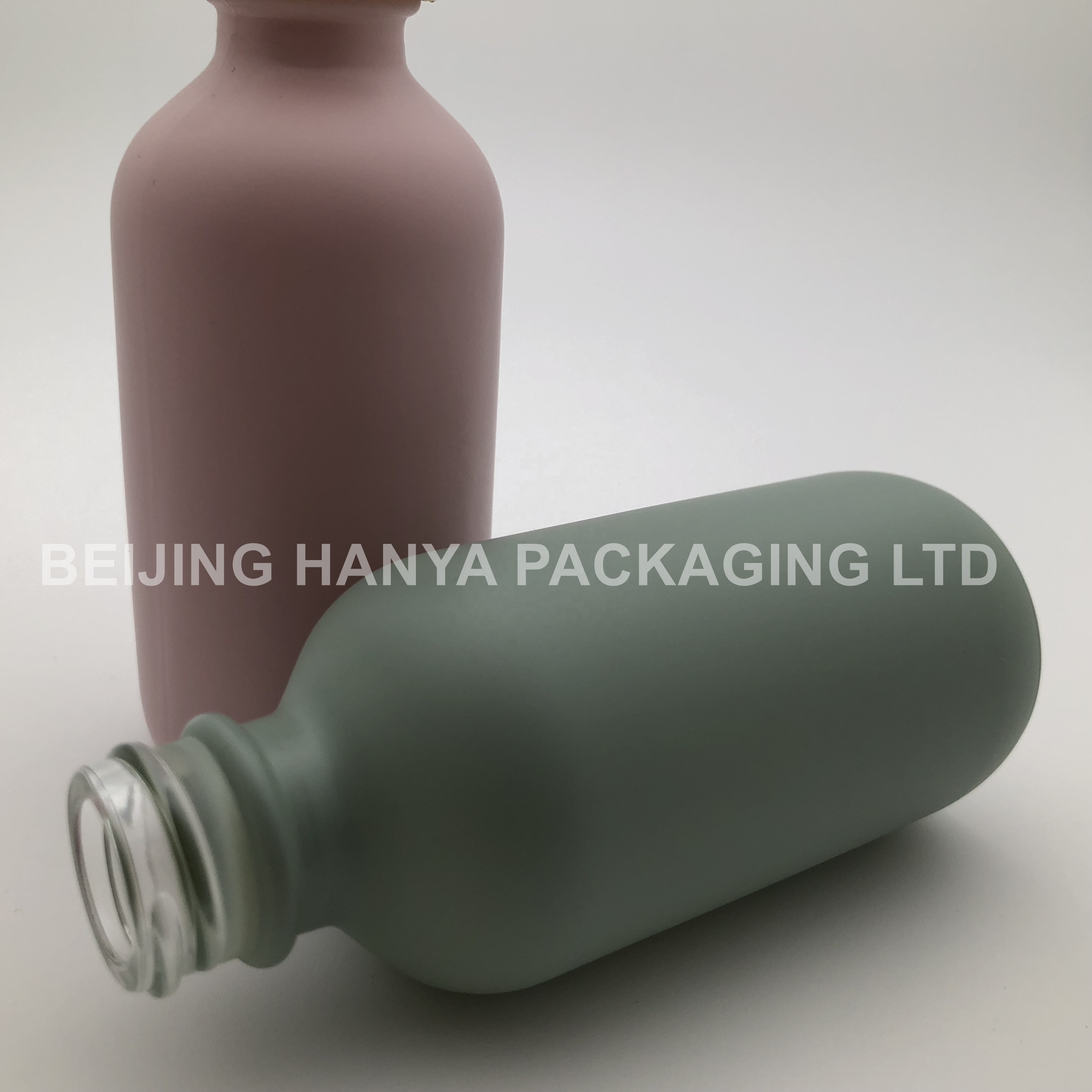 1oz / 30ml Boston Round Glass Essential Oil Bottle Matte With Dropper