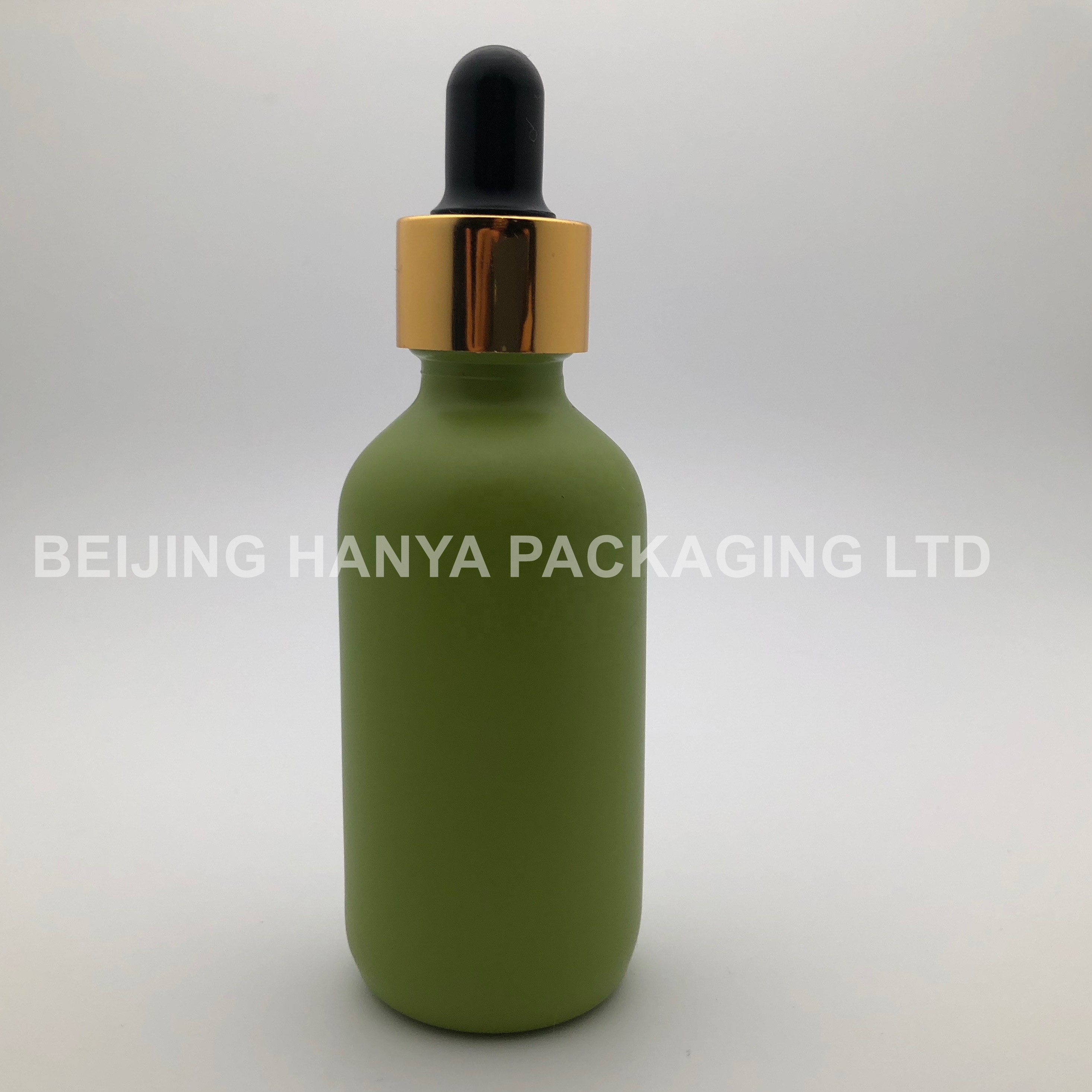1oz / 30ml Boston Round Glass Essential Oil Bottle Matte With Dropper