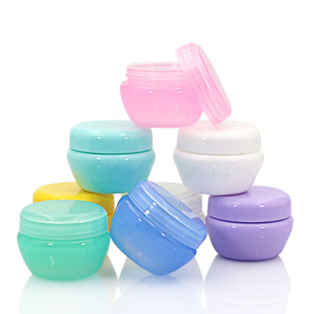 1oz 30ml Colorful Pink Purple White Blue Travel Bottles Containers Plastic Cream Jars Empty Lotion Containers