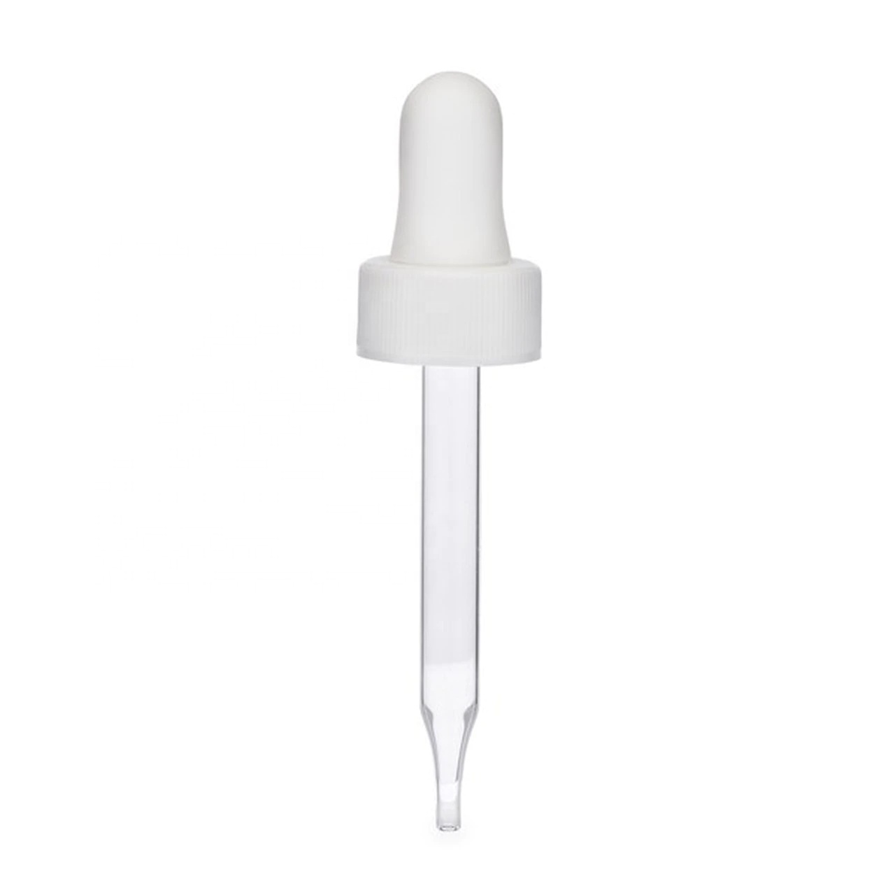 1oz 30ml European boston round glass bottle with white/ black glass eye printed calibrated dropper