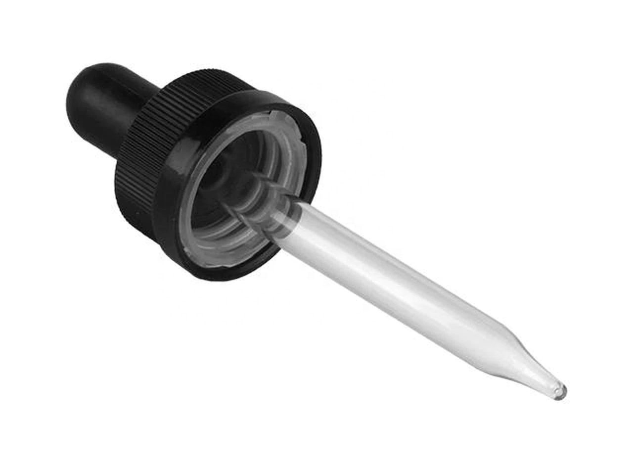 1oz 30ml European boston round glass bottle with white/ black glass eye printed calibrated dropper