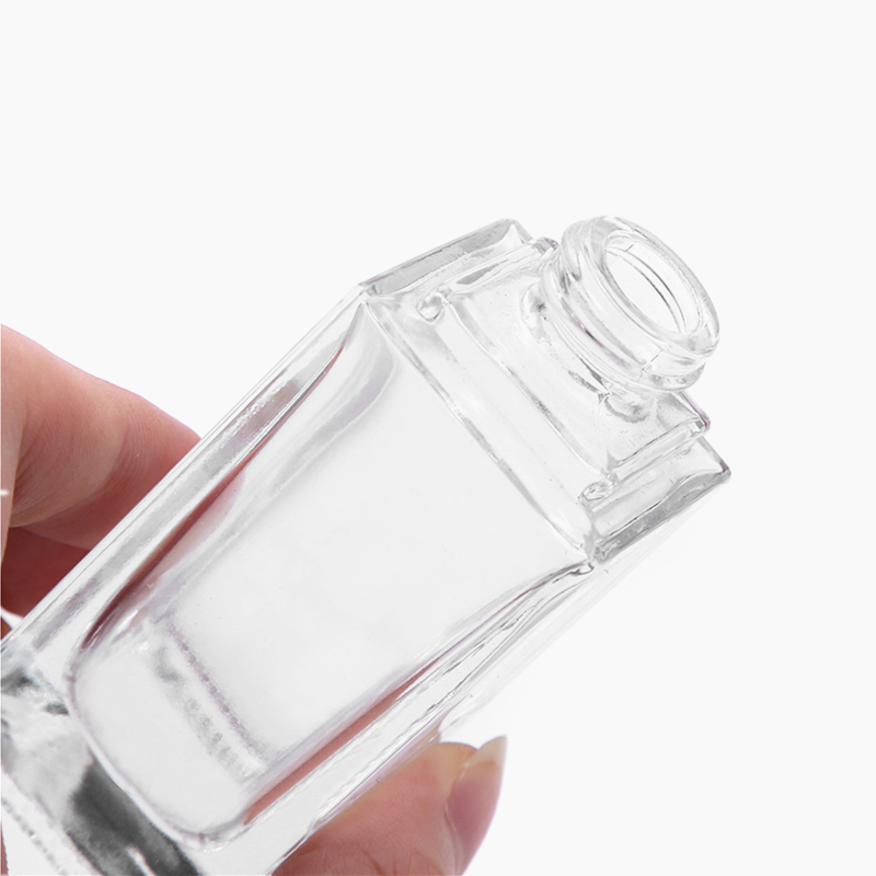1oz 30ml In Stock! empty square frosted makeup liquid foundation pump glass bottle serum cosmetic packaging