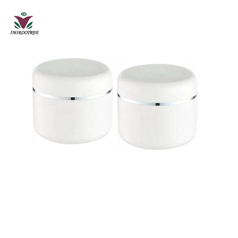 1oz 30ml PP Glossy White Cosmetic Cream Container Sample Jars
