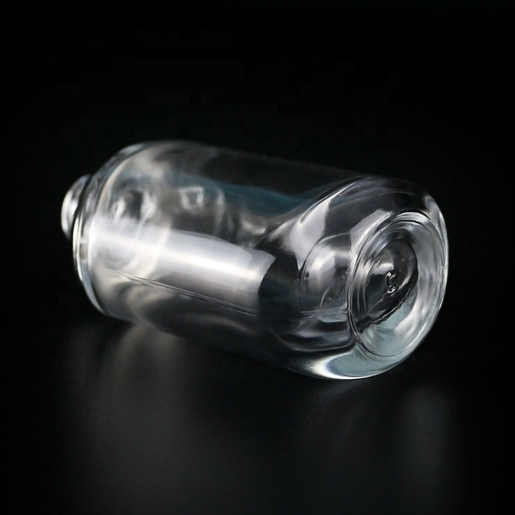 1oz 30ml clear glass push press dropper serum essence oil bottle with silver dropper