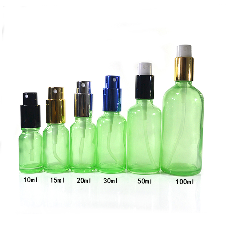 1oz 30ml colored printed glass perfume bottle with pump spray mist cap wholesales
