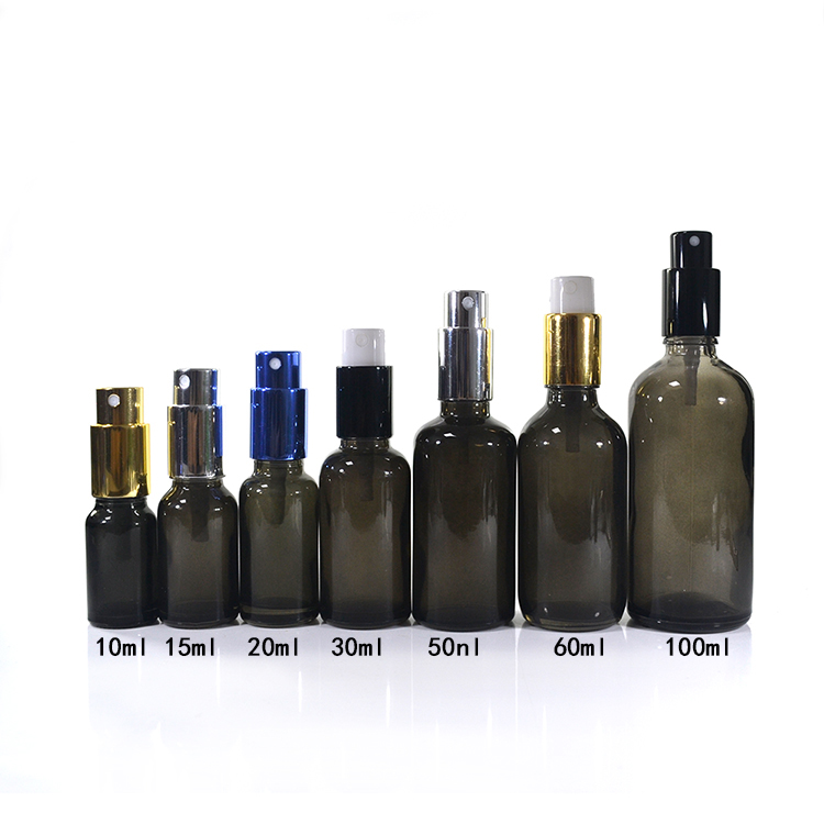1oz 30ml colored printed glass perfume bottle with pump spray mist cap wholesales