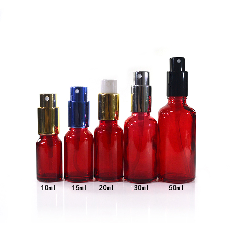 1oz 30ml colored printed glass perfume bottle with pump spray mist cap wholesales