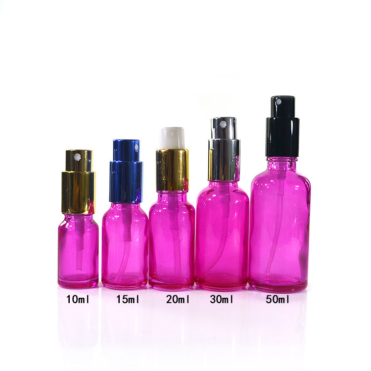 1oz 30ml colored printed glass perfume bottle with pump spray mist cap wholesales