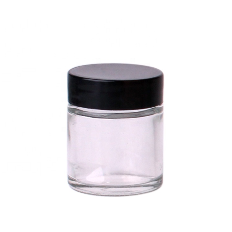 1oz 30ml cylinder glass storage jar with plastic lid 30ml round glass jar in bulk