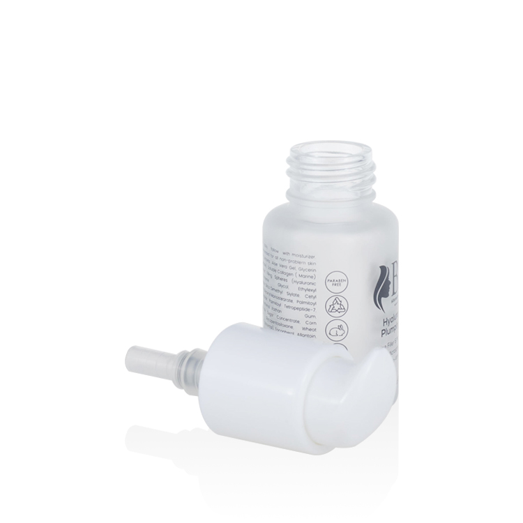 1oz 30ml empty round clear frosted glass pump bottle 50ml 100ml 150ml 200ml lotion glass bottles with white pump top