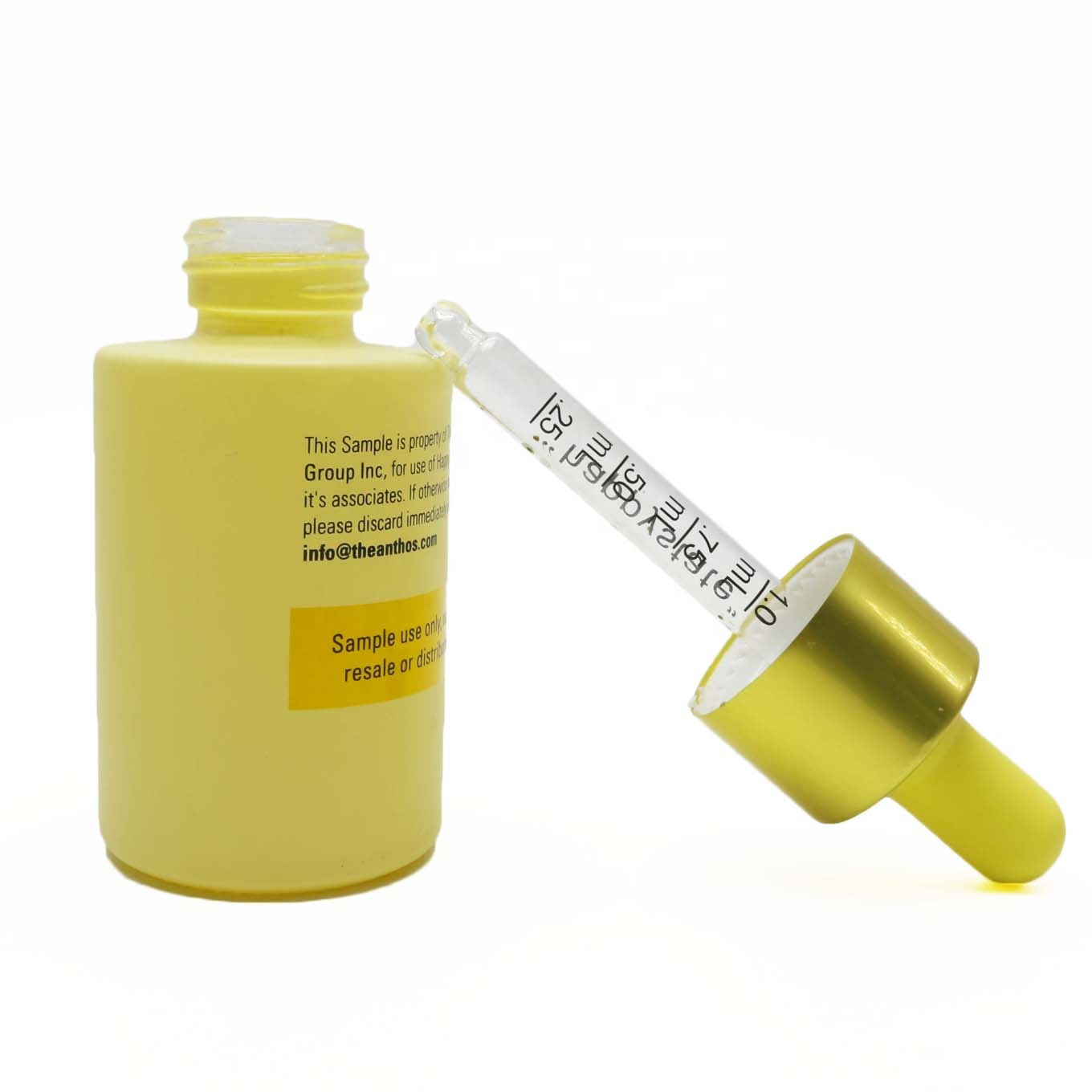 1oz 30ml hair oil flat shoulder glass dropper bottle for essence serum tincture GB-349B