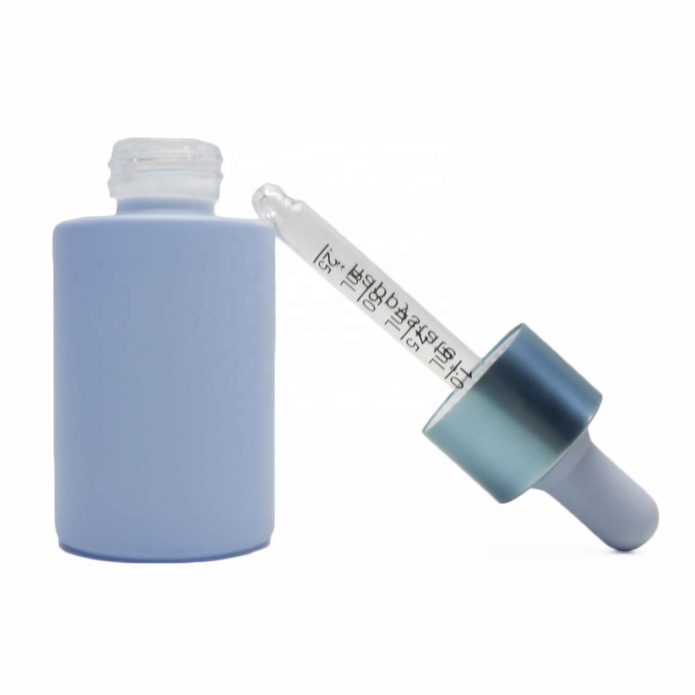 1oz 30ml hair oil flat shoulder glass dropper bottle for essence serum tincture GB-349B