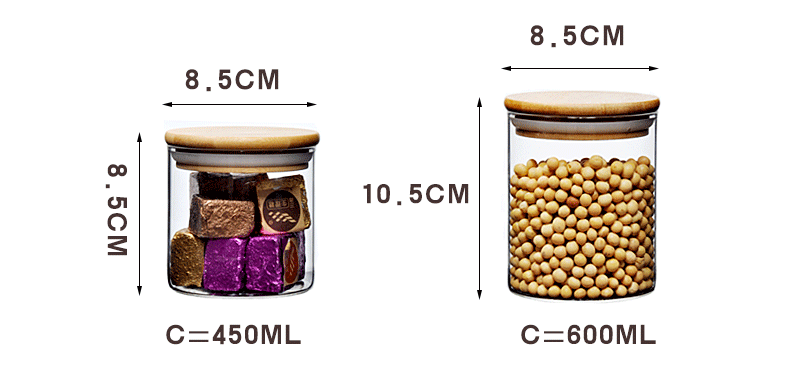 1oz 3oz 6 oz Glass Storage Jar With Bamboo Lid For Tube Shaped Glass Storage Jar For Glass Spice Jar With Wooden Lid